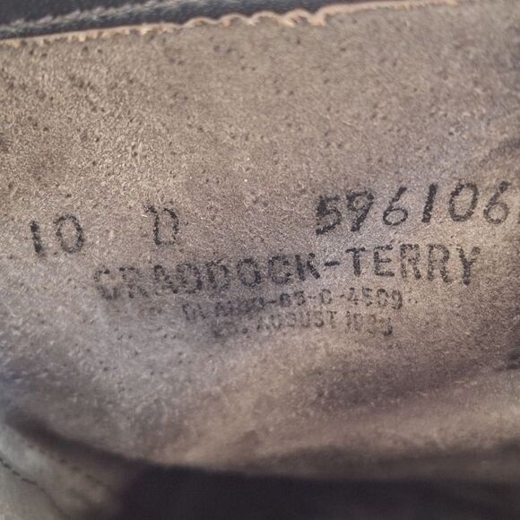 Craddock Terry Combat Grunge Biker Boots Black Leather Punk Emo Mens size 10D - Picture 16 of 16